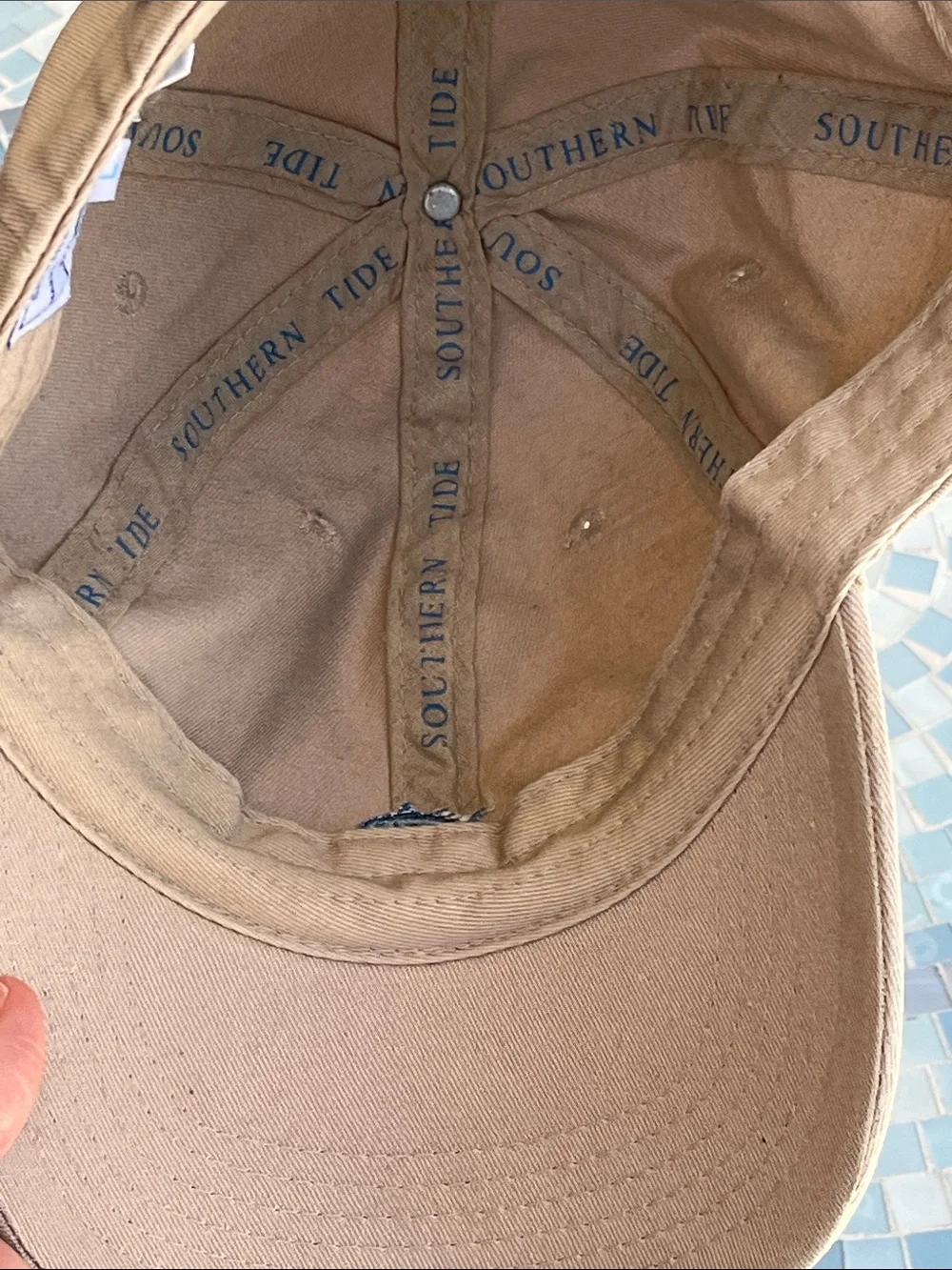 Southern‎ Tide Skipjack Khaki Adjustable Baseball Hat Cap Embroidered Logo